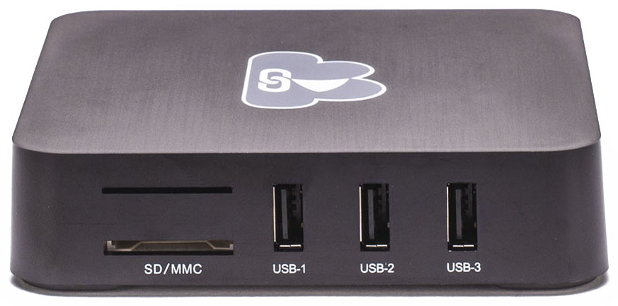 Coté droit de la Kbox 2018 avec ses connecteur USB et cartes SD